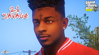 How To Install 21 Savage Addon Ped 2024 GTA 5 MODS [upl. by Connelley767]