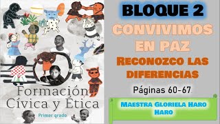 Convivimos en paz Libro formación cívica y ética primer grado páginas 60 a la 67 [upl. by Annavoj]