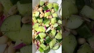 🥒 Cucumber Bean Salad Not Creamy  Vegan [upl. by Eidoow568]