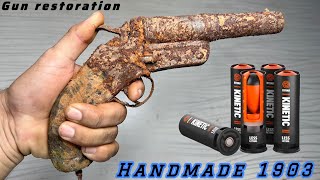 Gun restoration Old gun restoration Handmade 1903 most antique Handmade 12 gauge gun restoration [upl. by Barbi176]