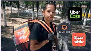 Cuánto se Gana un Domingo Realizando entregas en Uber Eats Didi y Rappi en Bicicleta 🚴‍♂️ 2024 [upl. by Richer967]