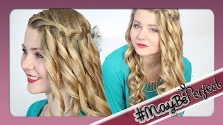 WASSERFALLZOPF mit Locken  MayBePerfect [upl. by Sapers]