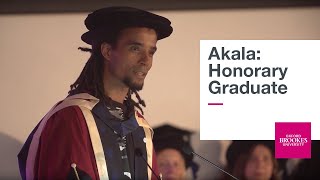 Akala Honorary Graduate  Oxford Brookes University [upl. by Armalda341]