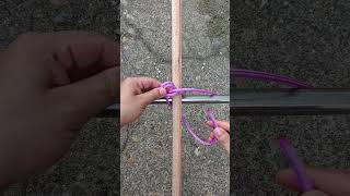 Cross binding rope knot technique for smooth objects knot [upl. by Nahrut]