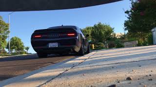 2016 dodge challenger scat pack straight pipe exhaust [upl. by Ranip]