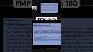 PMP Question 180 [upl. by Ahsirtal]