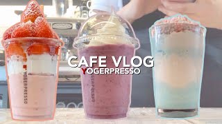 SUBIf you eat deliciously you wont gain weight 👨🏻‍🌾｜Brown sugar bubble tea｜cafe vlog｜yogerpresso [upl. by Annaegroeg]