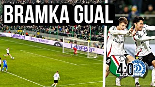 BRAMKA GUALA Z KARNEGO  Legia 40 Dynamo Mińsk Liga Konferencji 7112024  Legia TV [upl. by Karlise257]