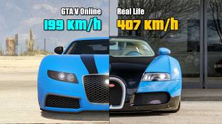 GTA V Online Cars Top Speed vs Real Life  All Supercars [upl. by Idalina80]