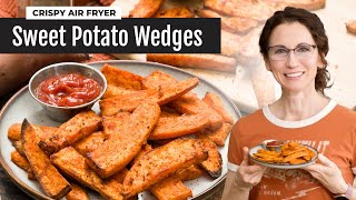 Crispy Air Fryer Sweet Potato Wedges in 15 Minutes [upl. by Guilbert124]