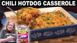 CHILI HOT DOG TATER TOT CASSEROLE [upl. by Zehc611]