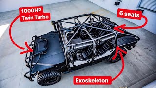 BUILDING EXOSKELETON 6 PASSANGER 1000HP HUMMER H VOTE IN COMMENT [upl. by Slifka311]