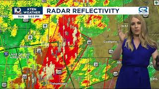 KTEN Severe Weather Coverage November 3 2024 [upl. by Anav620]