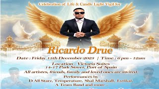 Celebration of Life amp Candle Light Vigil for RICARDO DRUE LIVE SHOW [upl. by Eula]