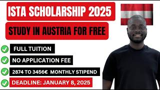 Fully Funded ISTA Scholarship 2025  Study in Austria with Full Scholarship [upl. by Elgna]