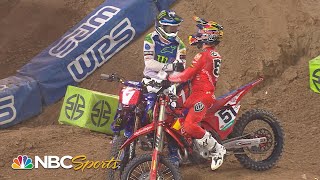 Eli Tomac reclaims 450 SX championship lead with Glendale Triple Crown win  Motorsports on NBC [upl. by Prosperus152]