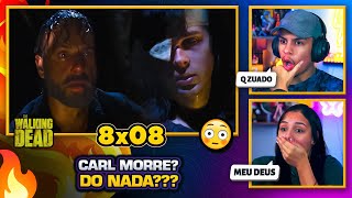 CARL FOI MORDIDO 🫢 The Walking Dead 8x08  Casal Jounin React 🔥 [upl. by Anomor]