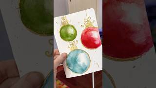 Simple Watercolor Holiday Card [upl. by Ayojal157]