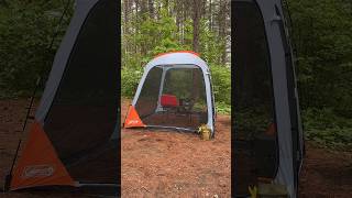 Cooking burgers inside Coleman Skyshade Screen Dome Canopy Tent 8x8ft [upl. by Atsylak363]