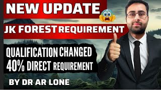 Important Update JKSSB Forester Qualifications Revised [upl. by Leeban]