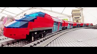 Train Lego AGV run on LGV  world speed record Crash Brick expo [upl. by Madigan]