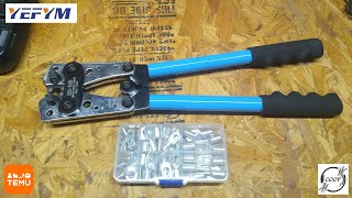 Battery Cable Copper Lug Crimping Tool [upl. by Enaitsirk]