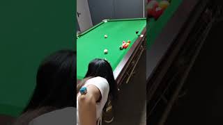 What pool cue are you using and shaft diameter 🔥 billiards 8ballpool trickshots short🔥 [upl. by Ahtnahc309]