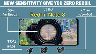 Redmi Note 8 PUBG 18 Zero Recoil SensitivityBGMI 18 Zero Recoil Sensitivity [upl. by Rodavlas350]