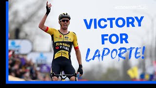 quotFive From Five For JumboVismaquot 🤩  Laporte Takes The Glory At Dwars door Vlaanderen  Eurosport [upl. by Eliason]