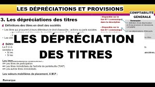 Dépréciation des titres  Partie 1 [upl. by Eudocia223]