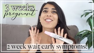 3 Weeks Pregnant  Early Pregnancy Symptoms Before BFP Two Week Wait [upl. by Hamo150]