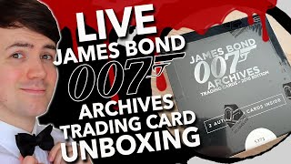 LIVE UNBOXING  James Bond Archives Trading Cards  INCLUDES AUTOGRAPHED CARDS [upl. by Mair]