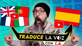 TRADUCE LA VOZ de los VIDEOS DE YOUTUBE a tu idioma  Español Ingles Francés Italiano con IA [upl. by Socher]