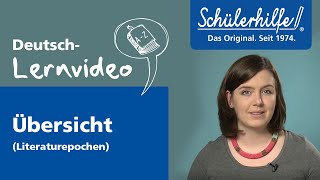 Übersicht der Literaturepochen 🎓 Schülerhilfe Lernvideo Deutsch [upl. by Roosnam345]