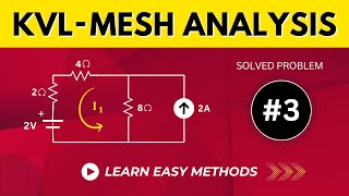 KIRCHHOFFS VOLTAGE LAW  MESH ANALYSIS SOLVED PROBLEMS 3 IN ELECTRICAL ENGINEERING TIKLESACADEMY [upl. by Lacombe197]