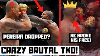 Alex Pereira DESTROYS Khalil Rountree After WORRYING Start UFC 307 Full Fight Reaction [upl. by Leblanc993]