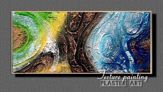 Mastering Texture Art Abstract Painting on canvas with Acrylic Techniques [upl. by Tebor594]