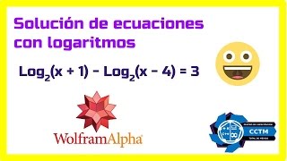 WolframAlpha Solución de ecuaciones con logaritmos [upl. by Marduk]