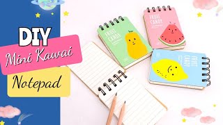 How to make a cute mini notepad  DIY kawai notepad at home  Notepad making  Easy to make [upl. by Etteve525]