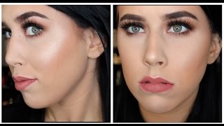 Jouer Cosmetics Demo of Citrine Highlighter and Liquid Lipstick FAIL [upl. by Hannan]