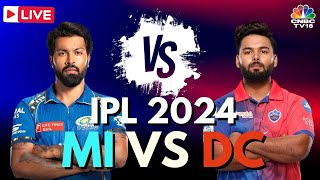 IPL 2024 LIVE MI vs DC LIVE Match  Mumbai Indians vs Delhi Capitals LIVE Score Cricket LIVE N18L [upl. by Immak]