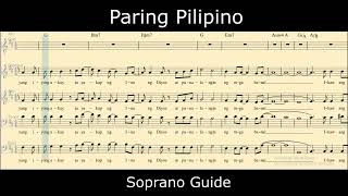 PARING PILIPINO SATB  Solo Soprano Guide [upl. by Rma]