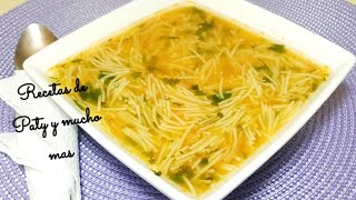 SOPA DE FIDEO EN UN DOS POR TRES 🍲RICA Y FACIL [upl. by Nivled428]