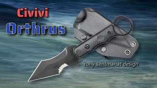 Civivi Orthrus Fixed Blade Convertible Dagger amp Karambit Tactical Knife indepth review [upl. by Nemajneb]