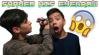 SHAVED EYEBROW PRANKS   Gone wrong  Flamingeos [upl. by Gnohc498]