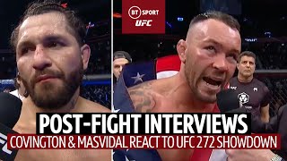 quotWhere You At Dustin Poirierquot Colby Covington amp Jorge Masvidal PostFight Interviews 👀 [upl. by Ireland]