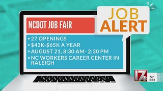 NCDOT hosting job fair [upl. by Daughtry]