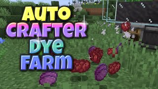 Auto Crafter Flower Dye Farm Build  121 Java  Minecraft [upl. by Aihsal]