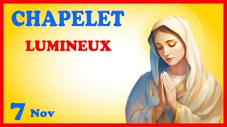 CHAPELET 🙏 Jeudi 7 Nov  Mystères Lumineux [upl. by Rouvin]