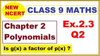 Class 9 Maths  Ex23 Q2  Chapter 2  Polynomials  New NCERT  Ranveer Maths 9 [upl. by Drol]